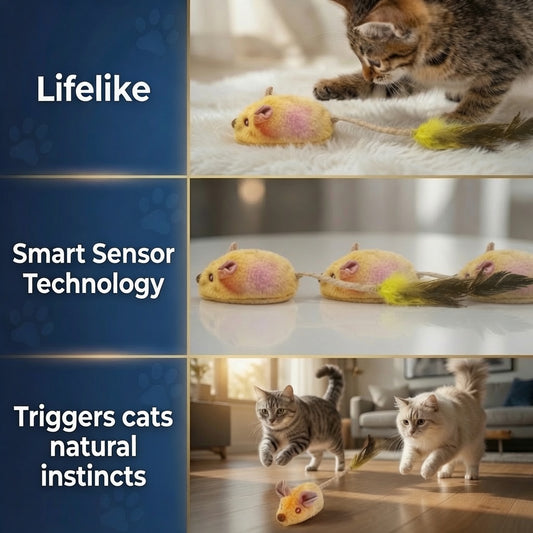 Auto-Squeak Smart Mouse Cat Toy