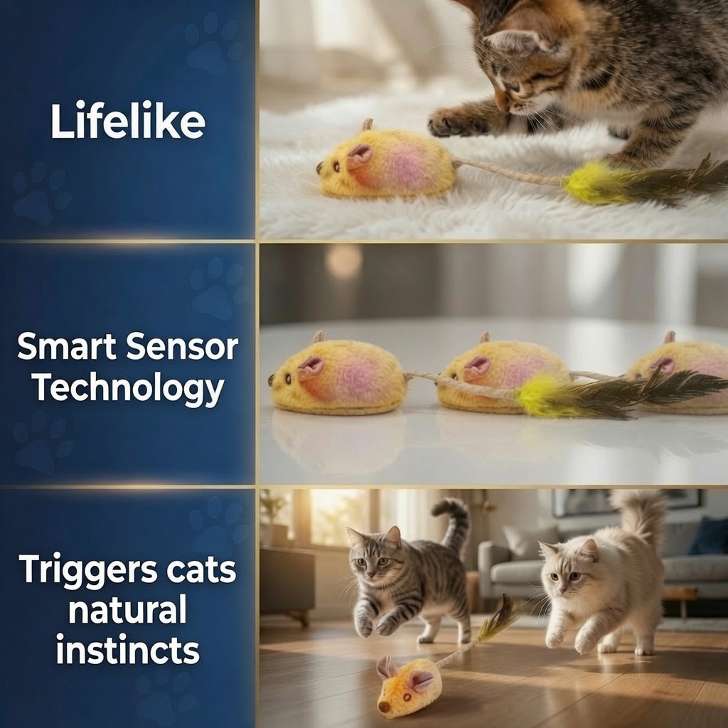 Auto-Squeak Smart Mouse Cat Toy